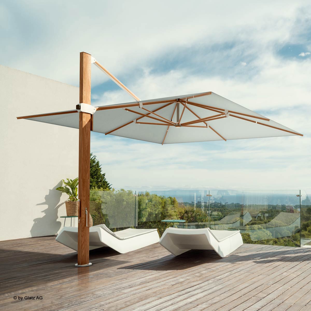 Glatz Ampelschirm Aura 400x400cm