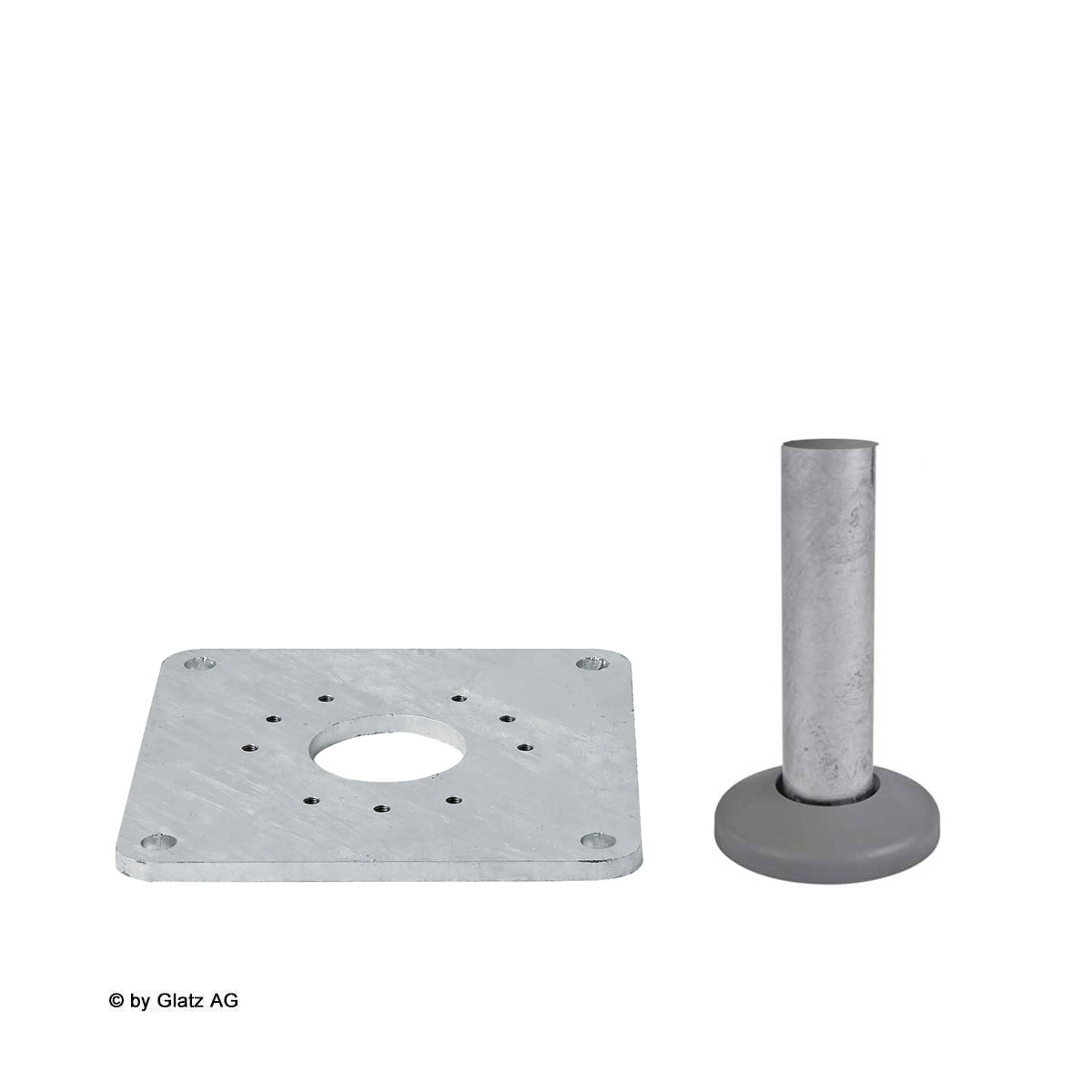 Glatz Montageplatte Montageplatte M4 und Standrohr M4 von dem Hersteller Glatz