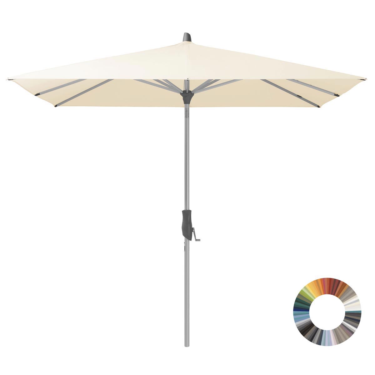 Glatz Alu-Twist Easy Glatz Sonnenschirm Alu-Twist Easy, quadratisch, 150 Eggshell
