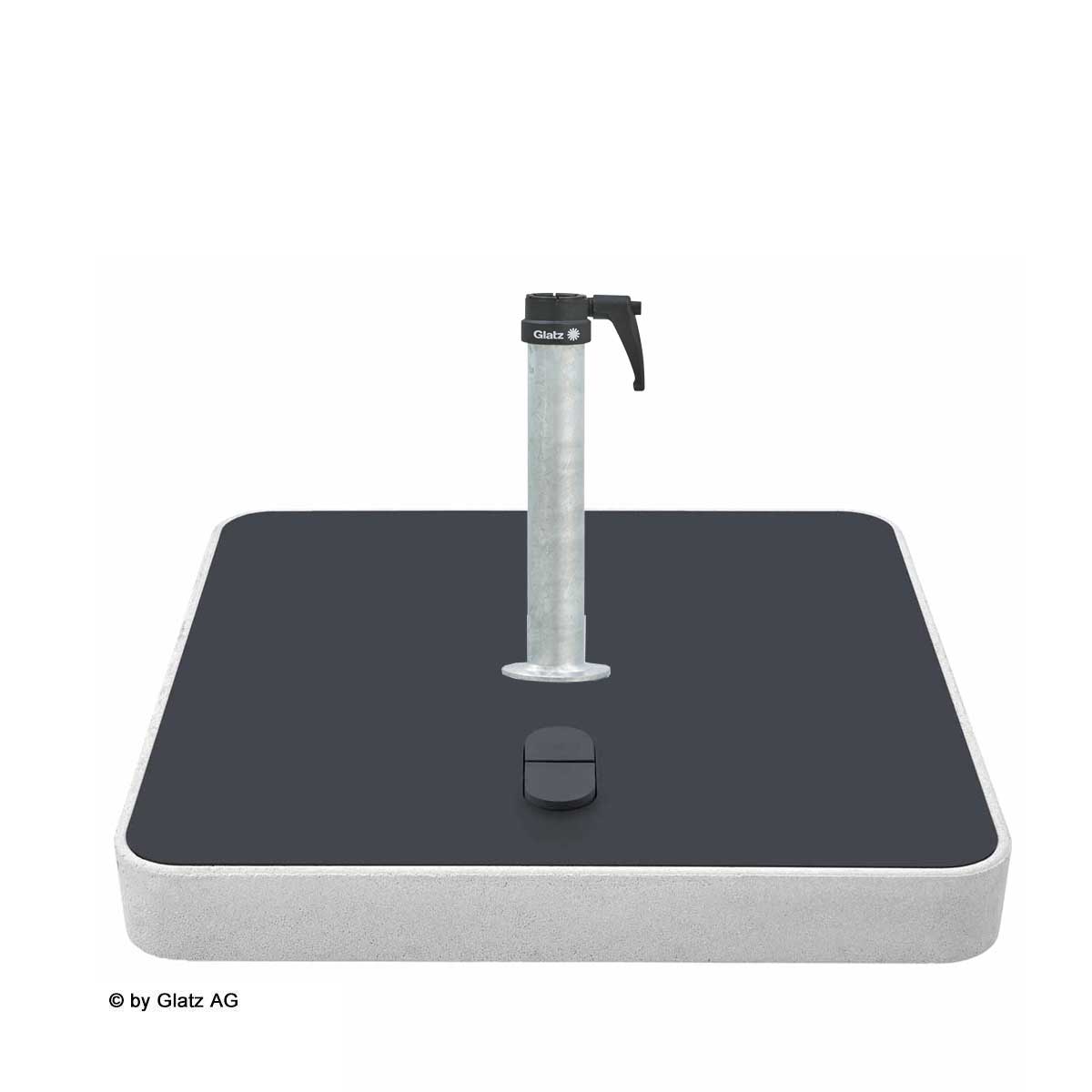 Glatz Rollensockel 55 kg inkl.Standrohr Rollensockel weiss. Inkl. Standrohr M4, Decor anthrazit